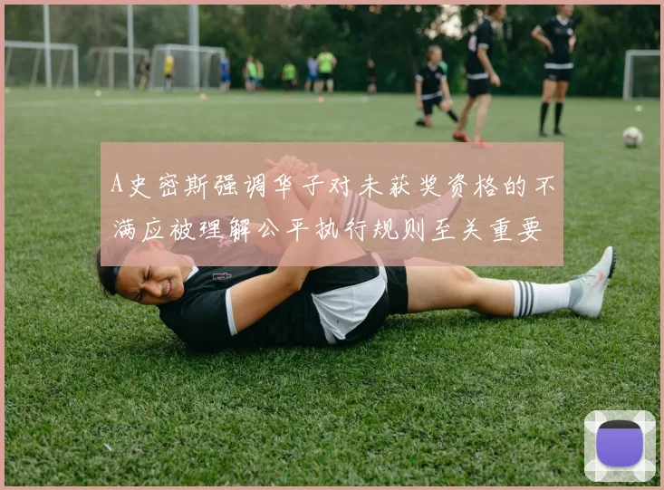 A史密斯强调华子对未获奖资格的不满应被理解公平执行规则至关重要